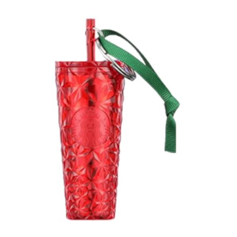 NWT Starbucks Red Cold Cup Ornament Keychain In Box Dated 2023 Box Never Opened